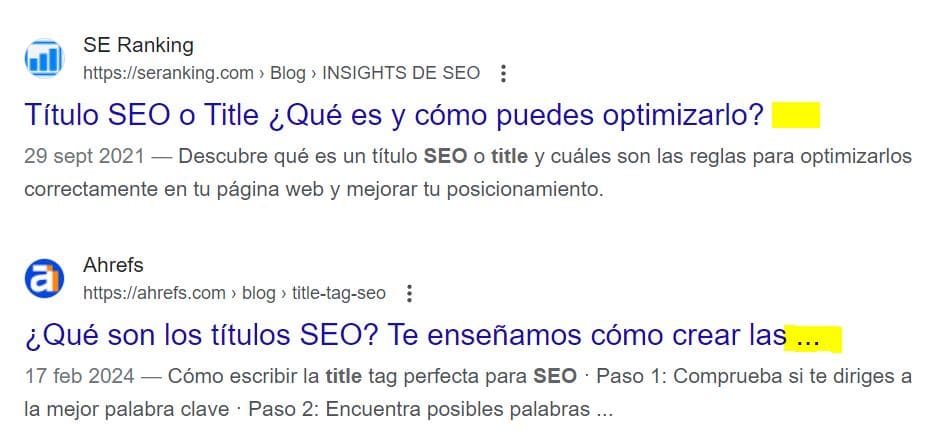 titles en SEO como nociones básicas